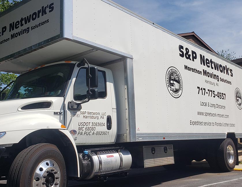 Pictured: S&P Netowrk Moving white truck